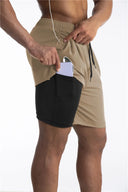 Summer Running Shorts Men 2 in 1 Quick Dry Gym Shorts