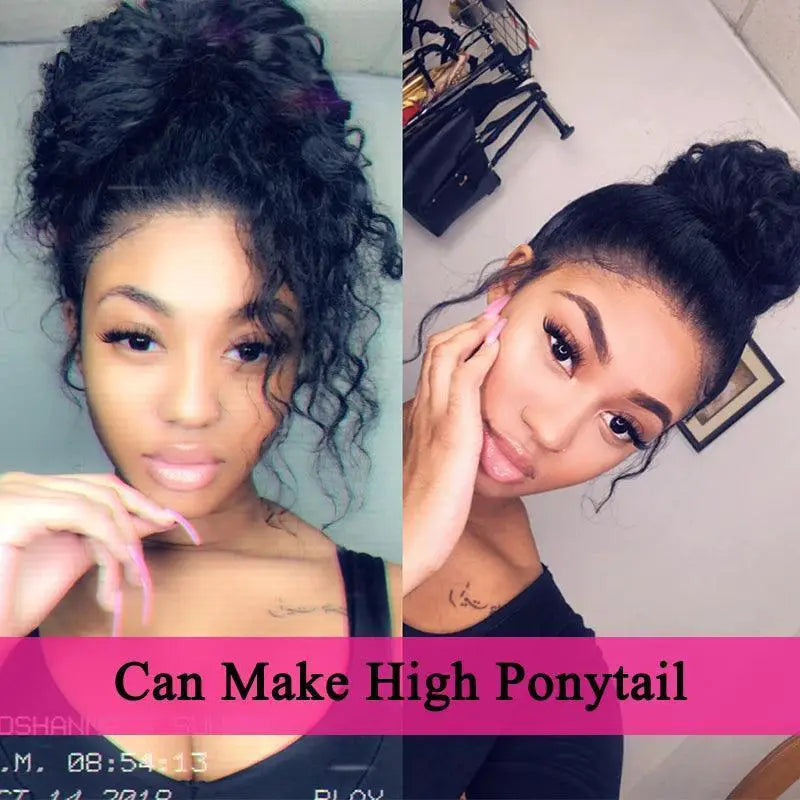 Luxurious Deep Wave Curly Lace Front Wig Remy Hair