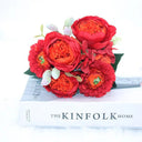 Rose Pink Silk Peony Bouquet Artificial Flower Wedding Home Decor