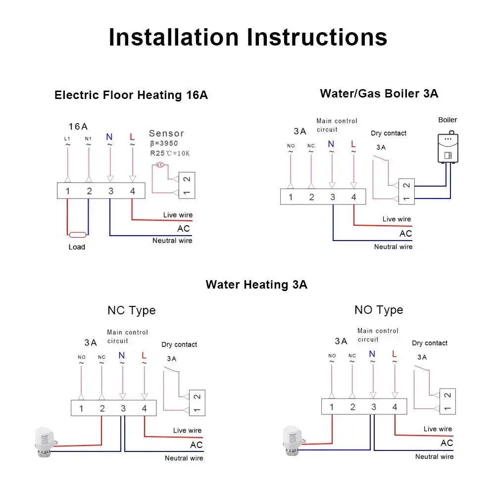 WiFi Smart Thermostat Alexa Google Home Compatible