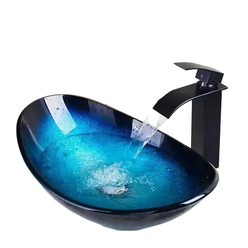 Elegant Glass Waterfall Tap for Baths — product view 1