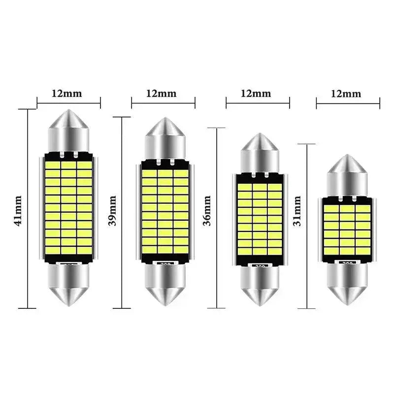 LED Festoon Bulbs Set for Car Interior and License Plate