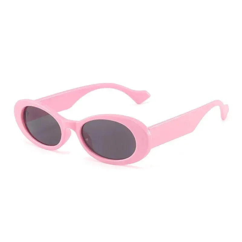Unisex Vintage Leopard Oval Sunglasses UV400 Protection