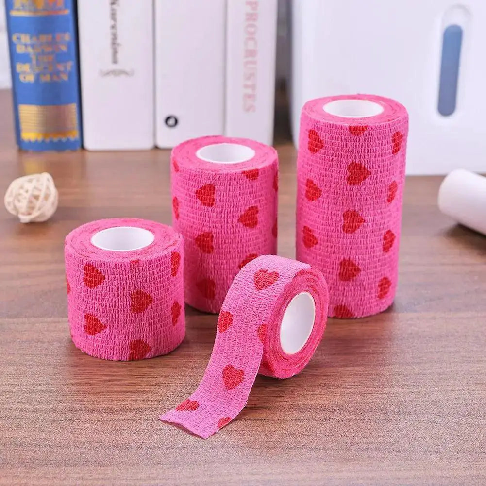 Pet Waterproof Tattoo Grip Bandage Cover Wrap Rose Red