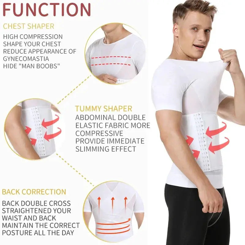 Men's Compression Shapewear Shirt for Tummy Control