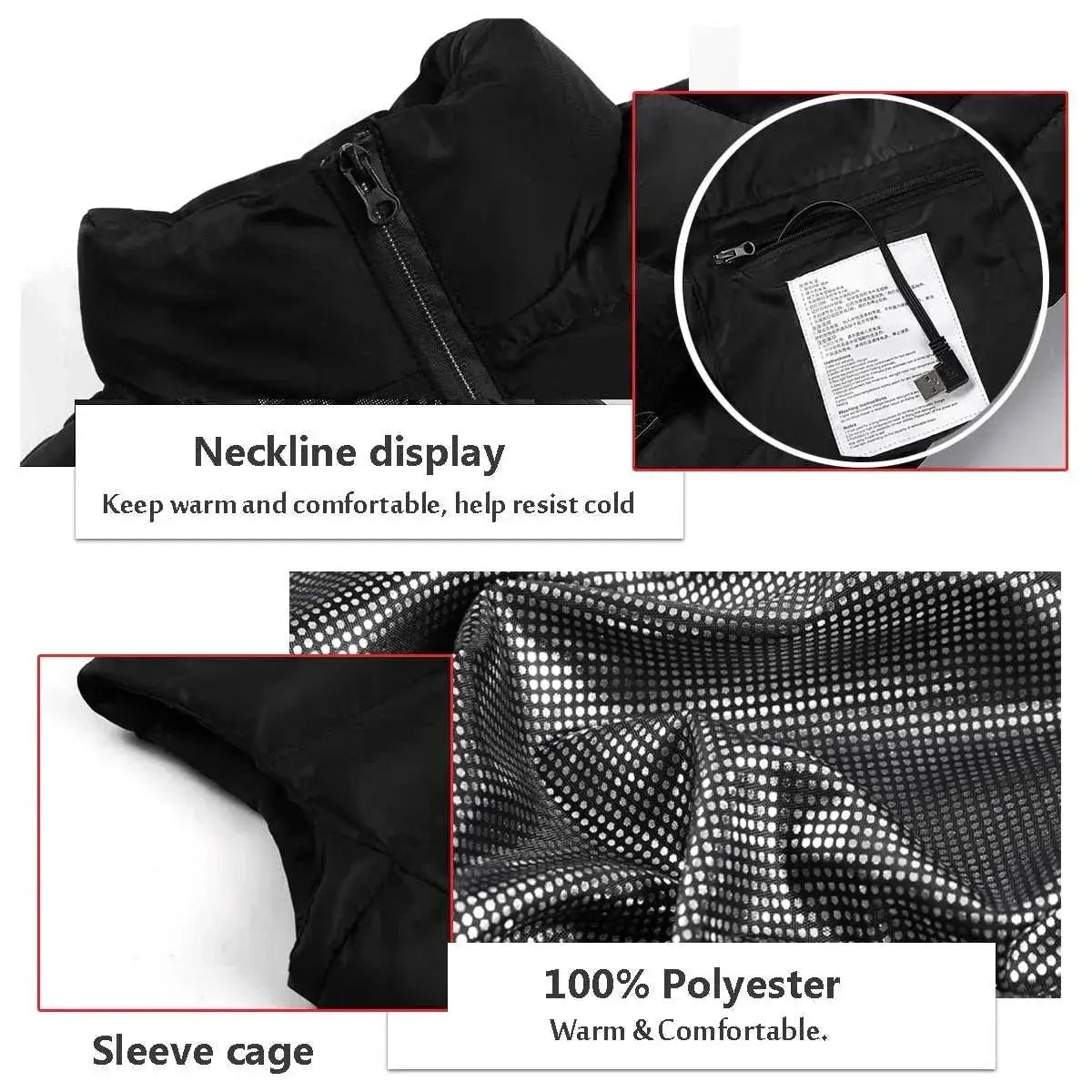 9 Zone Electric Heated Jacket for Men and Women Outdoor