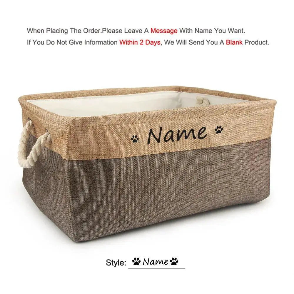 Personalized Pet Toy Storage Box With Custom Name Clothes — product view 13