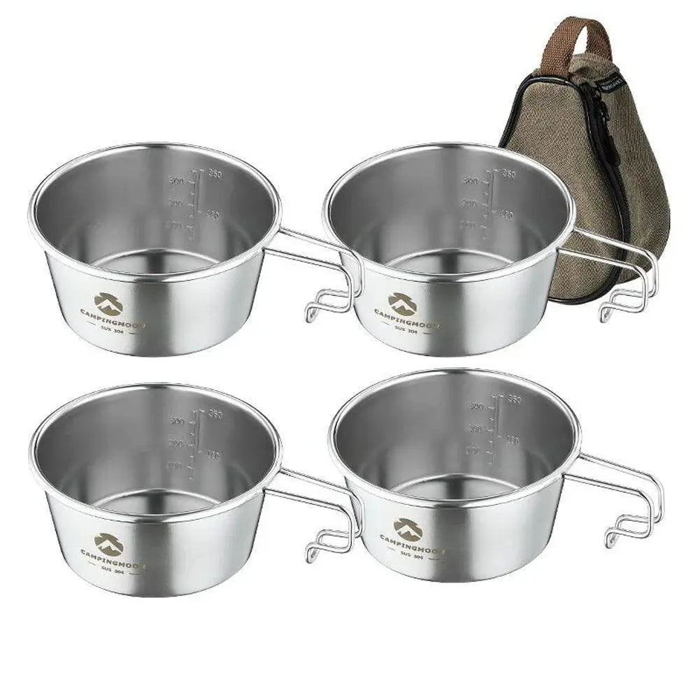 Portable 450ml Stainless Steel Sierra Bowl With Bag