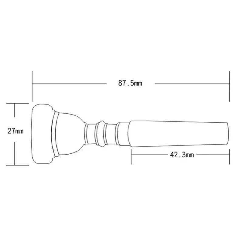 Professional Silver Plated Brass Trumpet Mouthpiece 3C 5C 7C