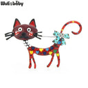 Lightweight Cat Enamel Brooch for Office