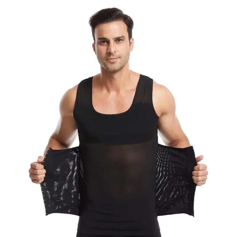 Men High Elastic Shapewear Vest Tummy Control Tank Top