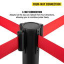 VEVOR 4-6Pcs Queue Security Posts Crowd Control Stanchion Barriers