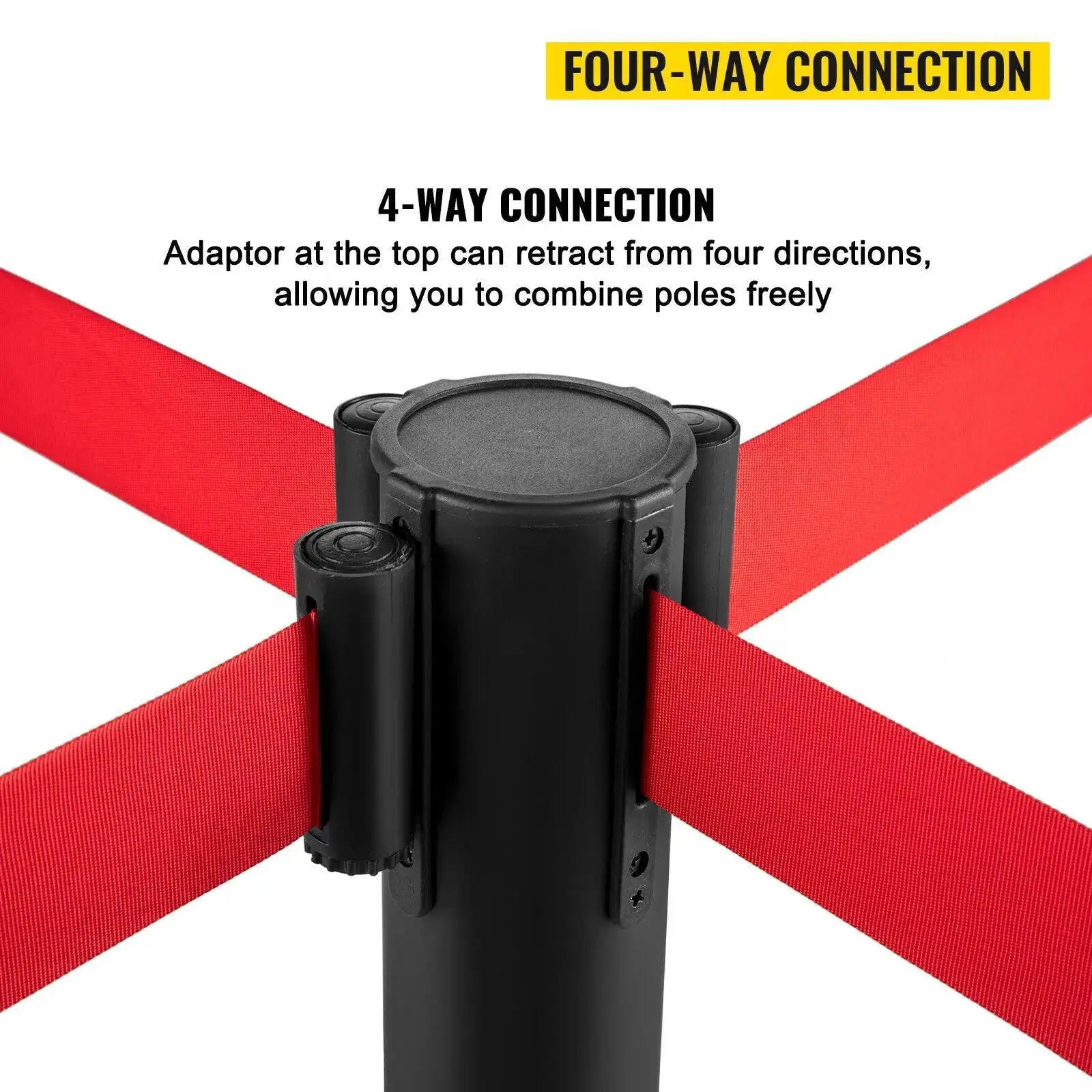 VEVOR Crowd Control Stanchions Barriers Queue Posts 4 To 6