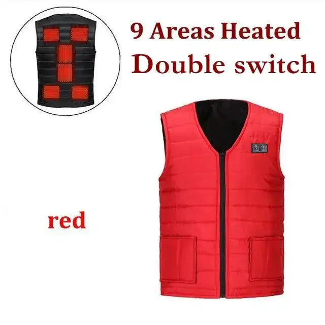 Men Autumn Winter Smart Heating Cotton Vest M7XL Thermal