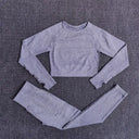 Seamless Yoga Set Women Leggings Crop Top