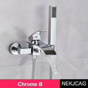 Gold Bathtub Faucet Waterfall Shower Wall Mounted Elite