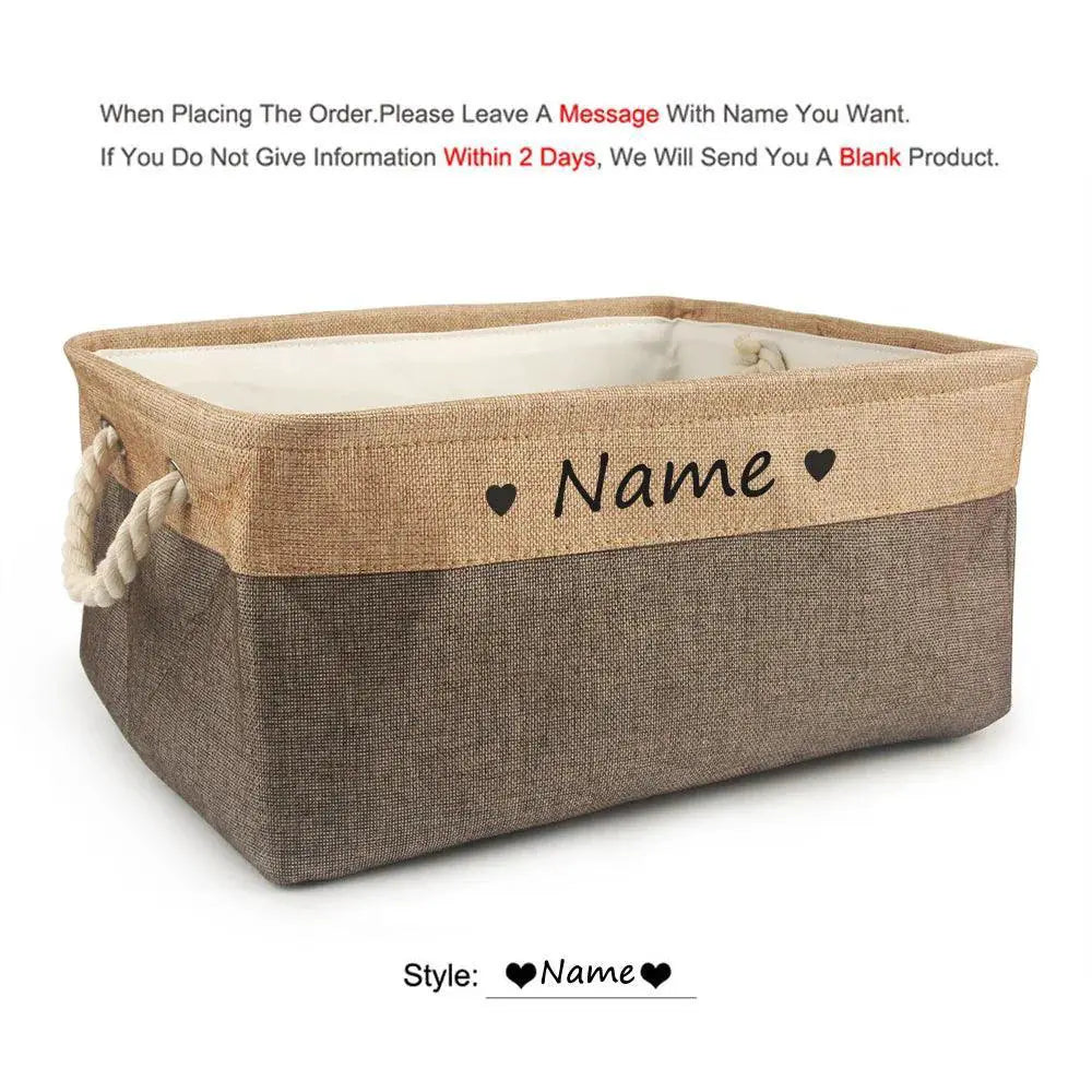 Personalized Pet Toy Storage Box With Custom Name Clothes — product view 19