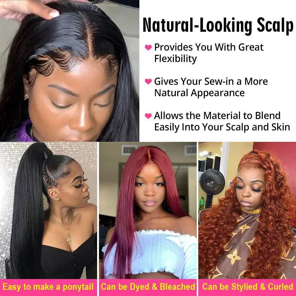 Brazilian Straight Human Hair Bundle Set With Closure