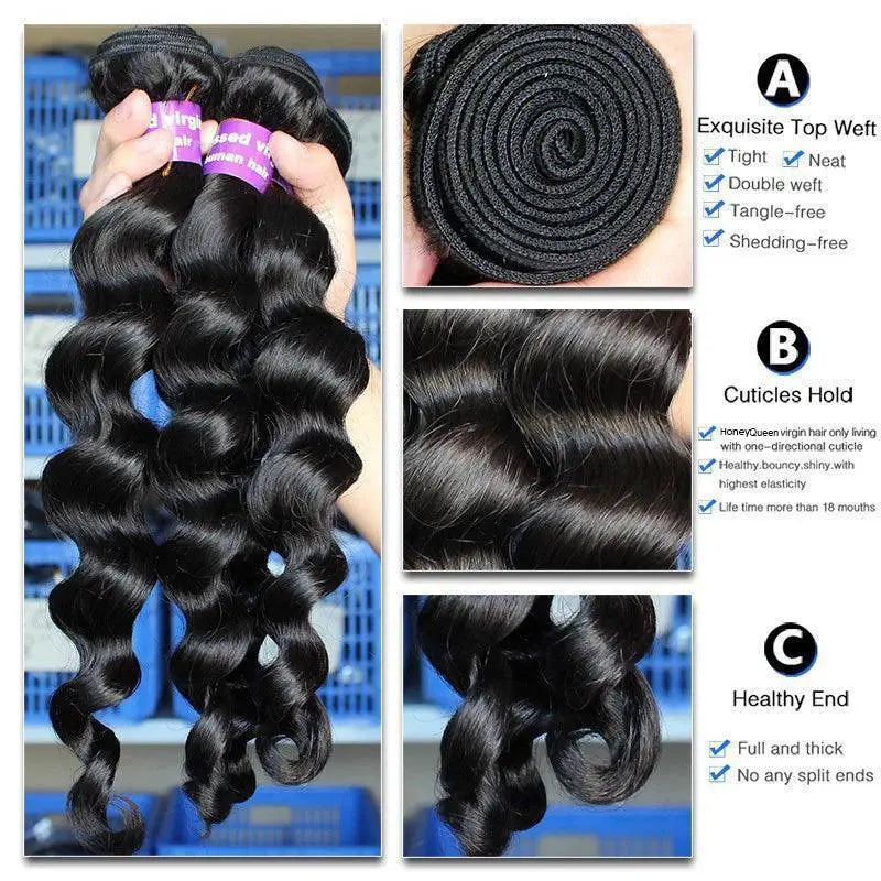 Ever Beauty Loose Wave Brazilian Virgin Hair Bundles 18 Inch