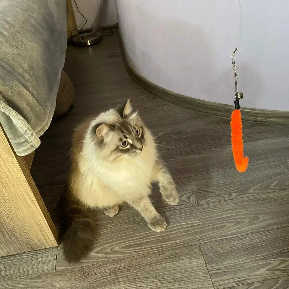 Feather Teaser Wand Interactive Cat Toy for Playful Cats