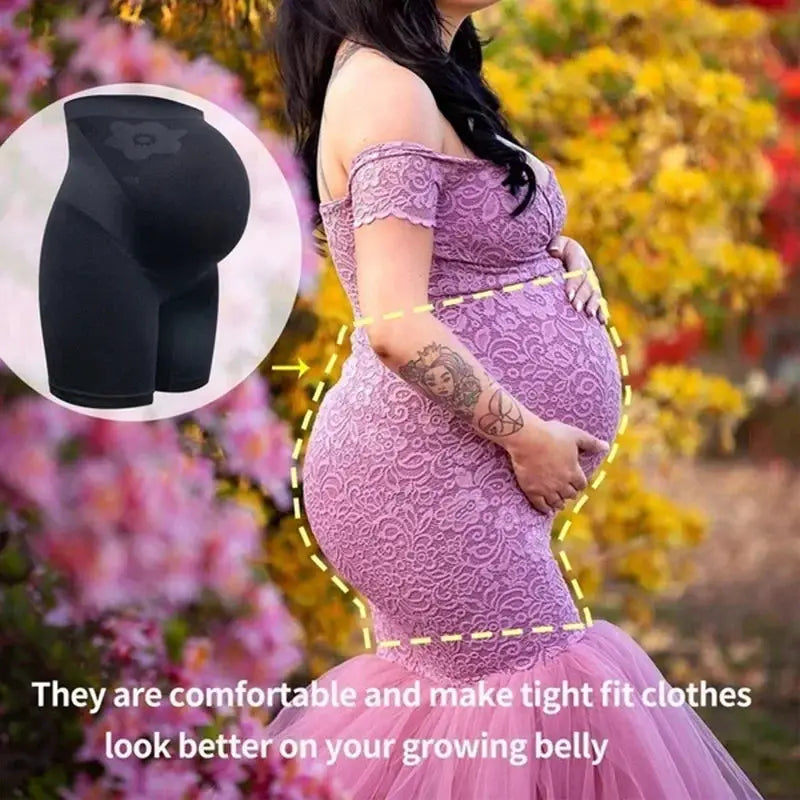 Seamless Maternity Shapewear Shorts For Belly Support
