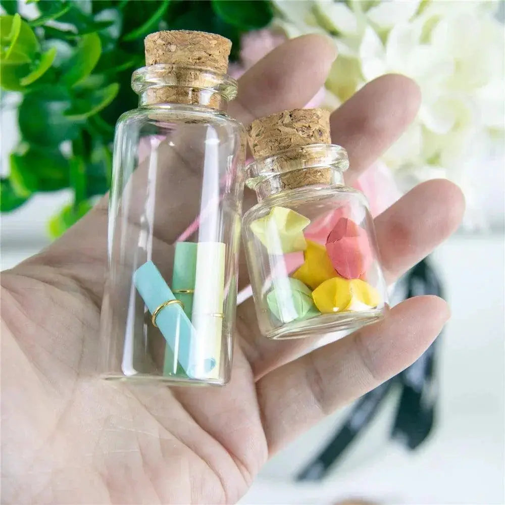 Glass Bottles With Cork Empty Refillable Jars For Crafts