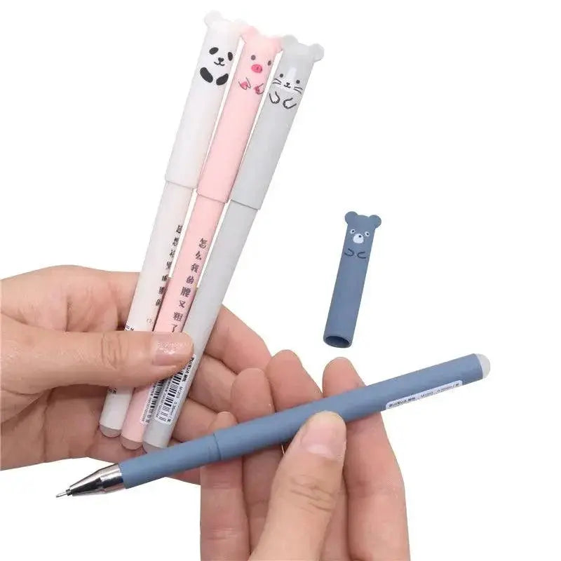 Cute Cartoon Animals Erasable Gel Pens for Girls Gift Set