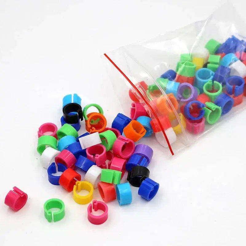 Birds Feet Ring Plastic Clip Rings Avian Comfort 100pcs