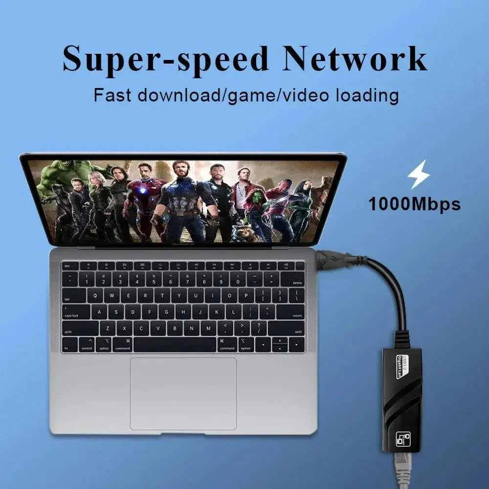 USB C To Ethernet Adapter 1000Mbps Fast Network Card Windows