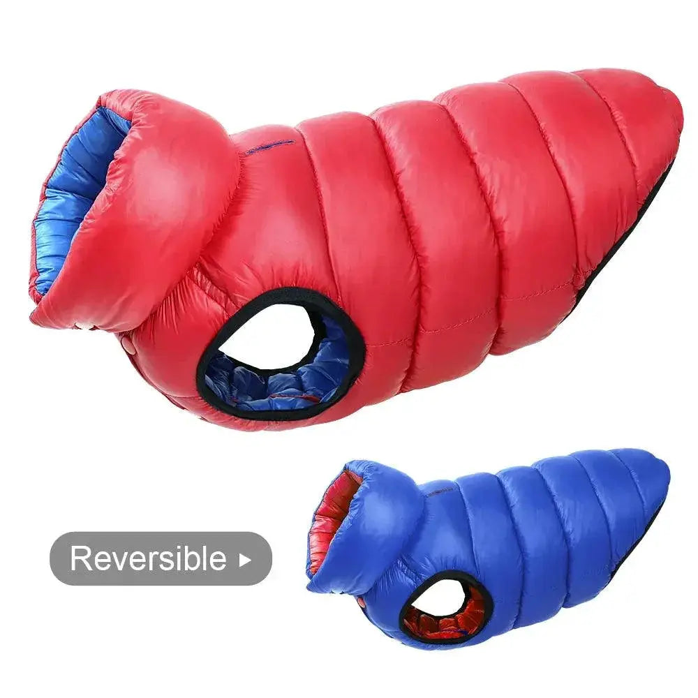 Winter Warm Reversible Dog Jacket Coat Waterproof Vest