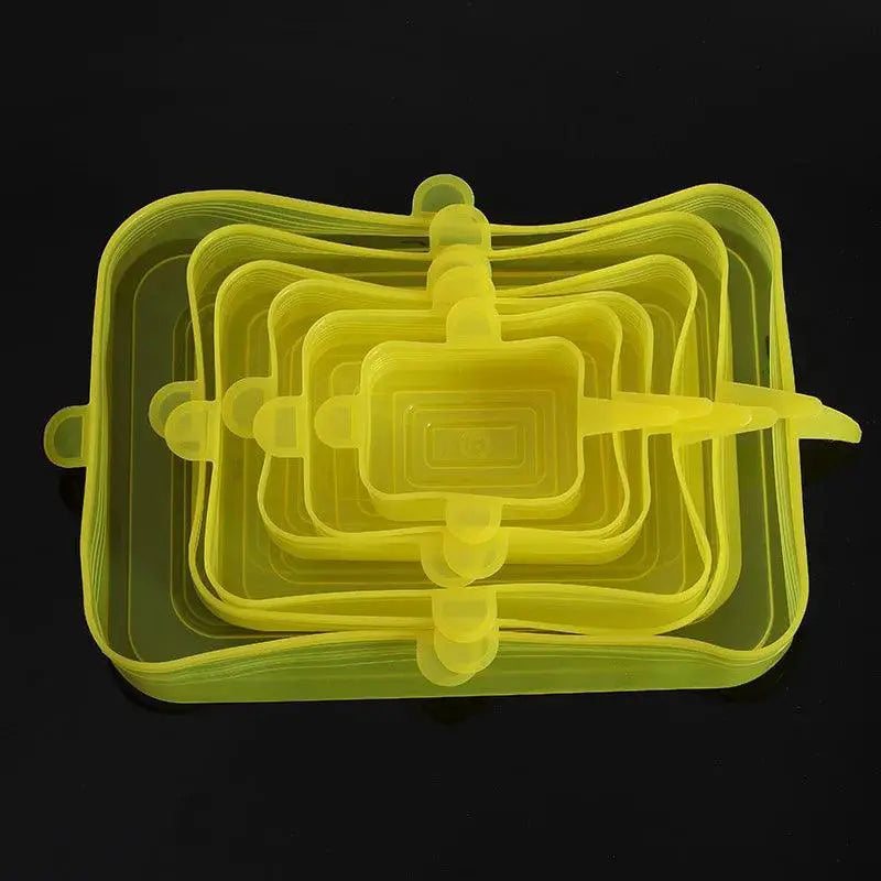 Silicone Stretch Lids for Fresh Food — Pink-S-6PC
