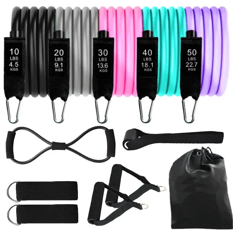 Versatile 12 Piece Resistance Bands Set for Home Fitness
