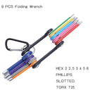 Allen Key Set L Wrench Kit 9PCS Long Arm Hex Keys