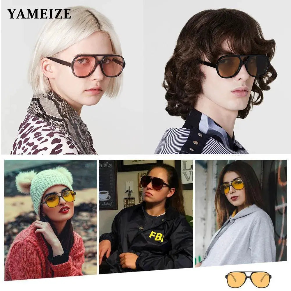 YAMEIZE Vintage Retro Pilot Sunglasses UV Protection
