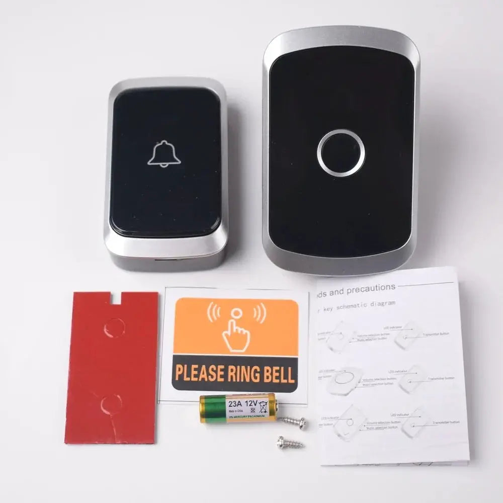 Waterproof Wireless Doorbell AC 100V-240V EU Plug Smart Remote control Door Bell Rings with battery included , plug and play. by stepyours.com
