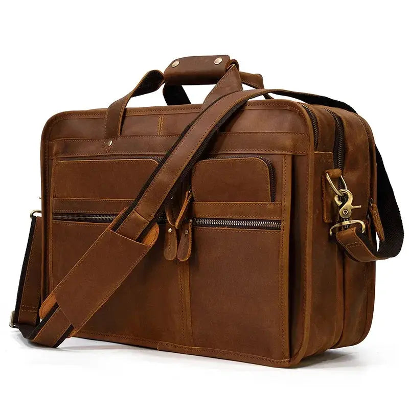 Leather Briefcase for Work Travel — product view 8