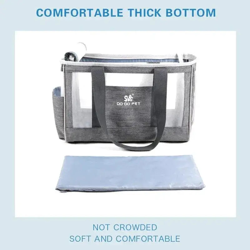 PawGlow Breathable Cat Carrier Bag For Travel And Comfort