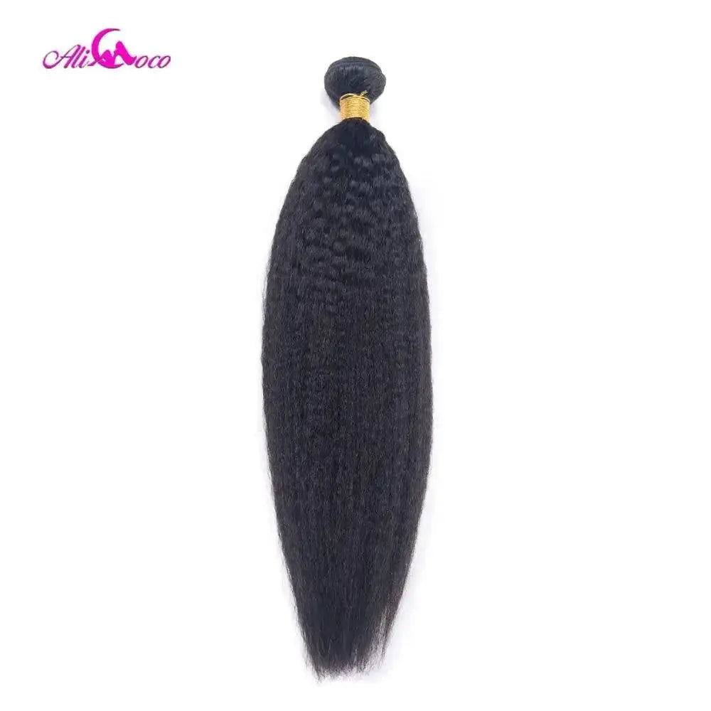 Peruvian Kinky Straight Hair Bundles Premium Extensions