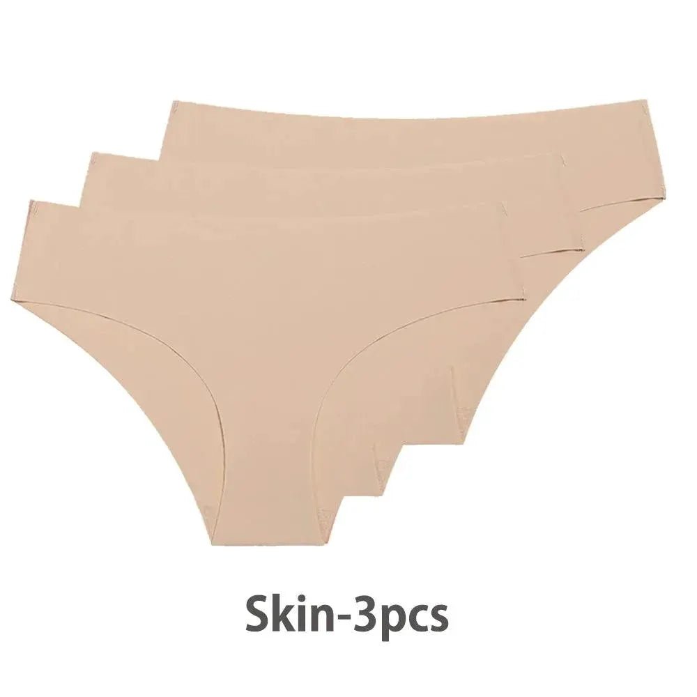 Silk Panties Set Seamless Low Rise Comfort Pack for Women