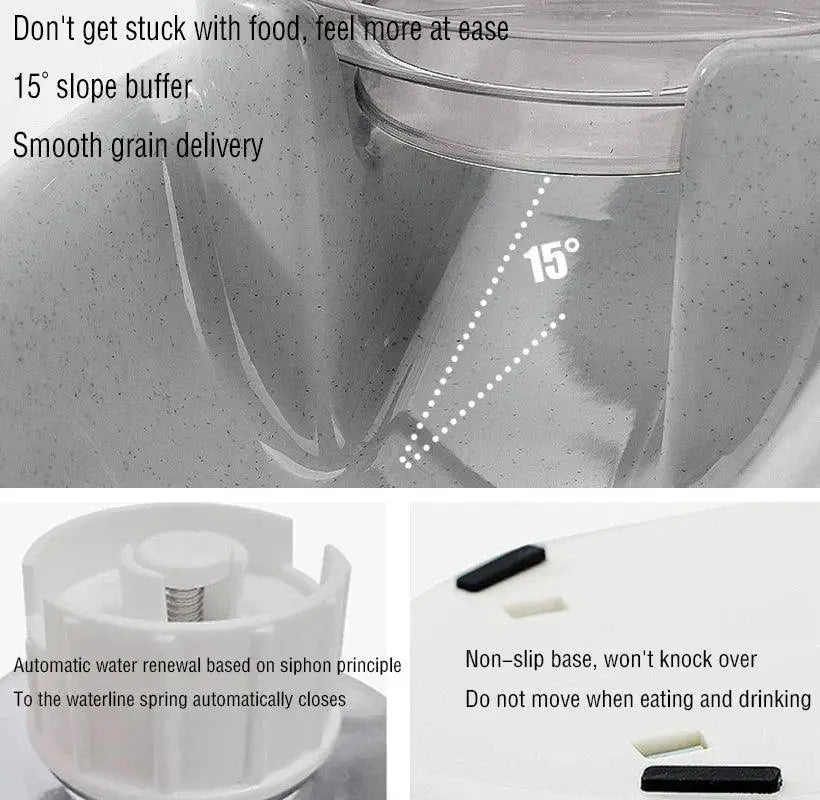 Automatic Large Capacity Pet Feeding Bowls Easy Care