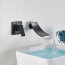 Waterfall Water Basin Faucet Chrome Matte Black In Wall Installation