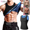 Men Body Shaper Waist Trainer Sweat Vest Compression Shirt