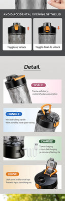 650ml Electric Protein Powder Mixing Cup Automatic Shaker