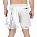 Summer Running Shorts Men 2 in 1 Quick Dry Gym Shorts