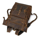 Cowhide Leather Backpack Anti Theft 20L