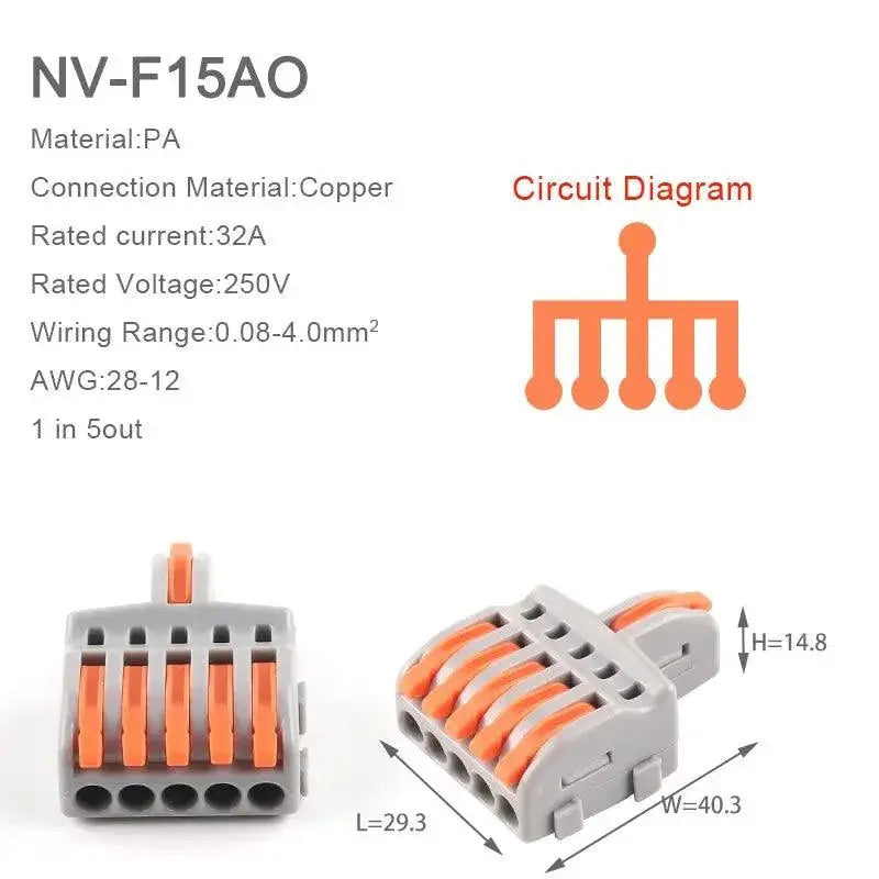 Easy Push-In Wiring Connector for Diy — SPL62