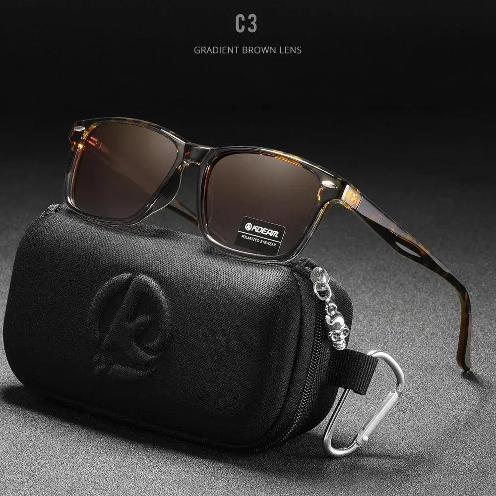 Unisex Polarized Square Sunglasses TR90 Frame Lightweight