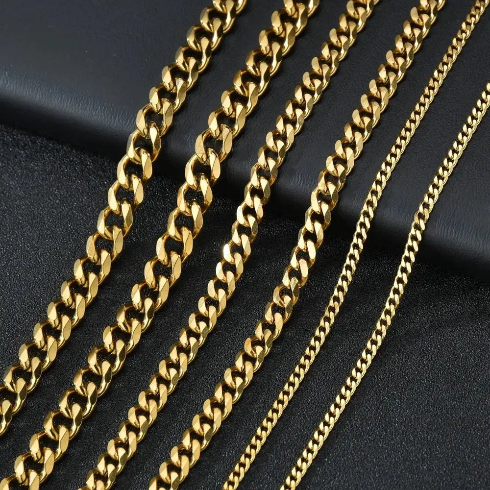 Men Stainless Steel Chain Necklace Titanium Jewelry