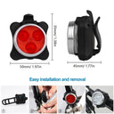 Waterproof Mini Bike Lamp Front Light White Taillight Red