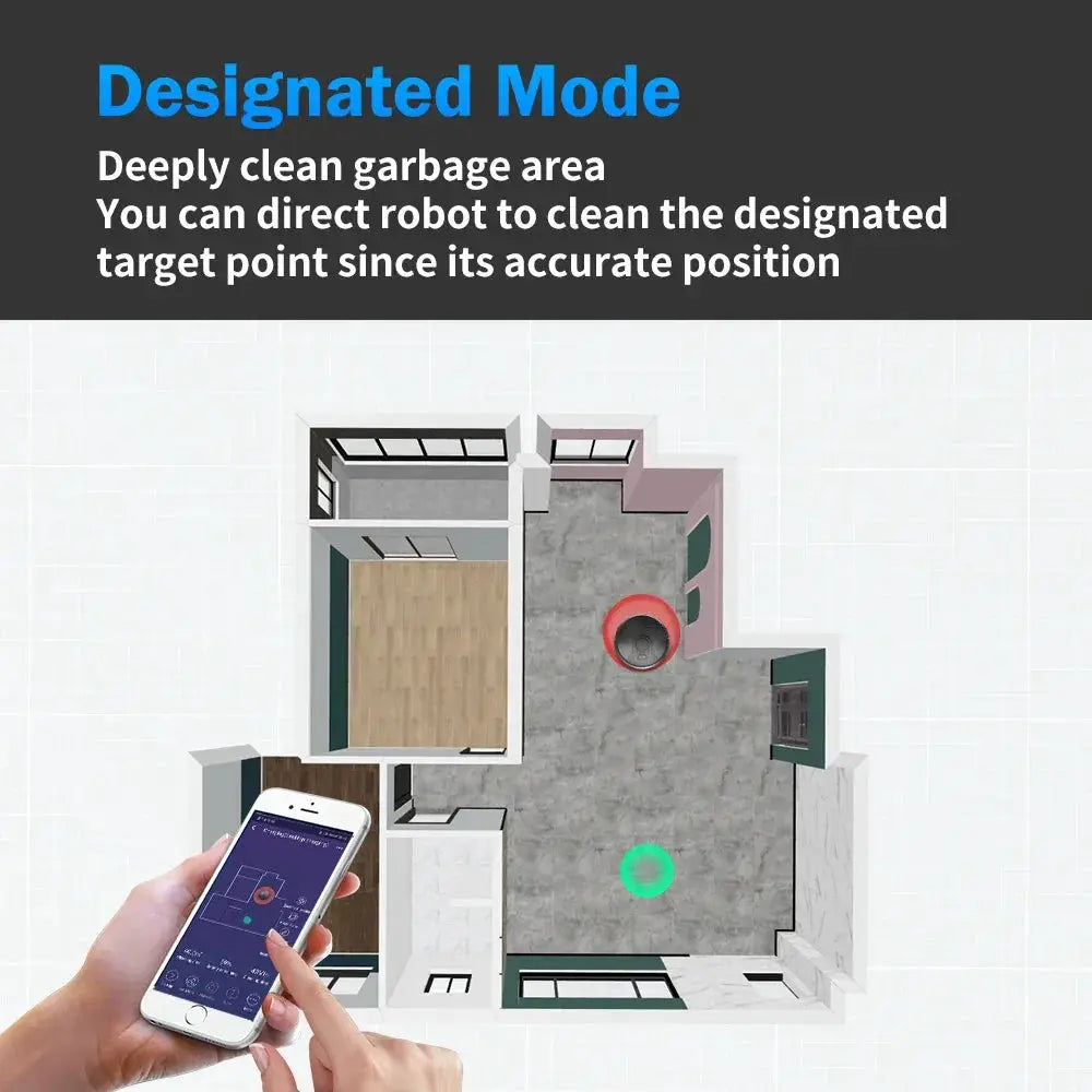 ABIR X6 Robot Vacuum Cleaner With Visual Navigation 6000PA - OurLum.com